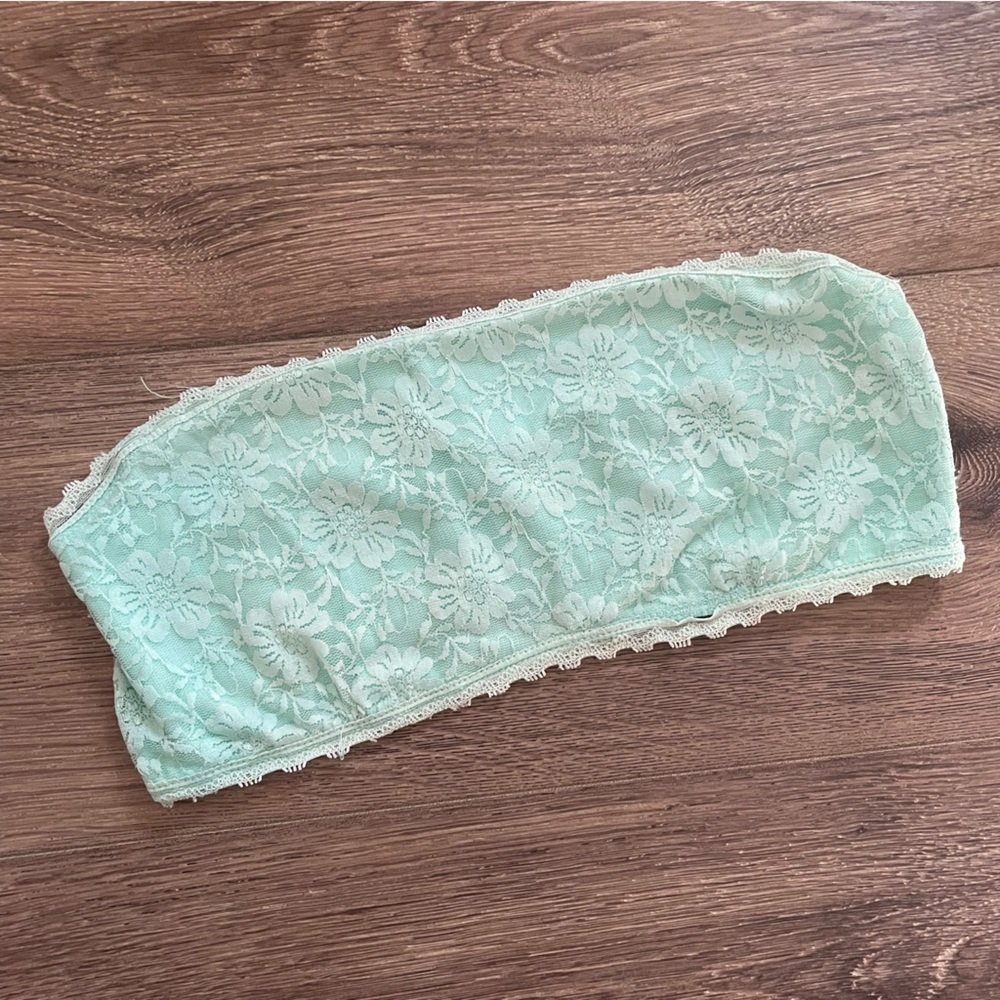 Love Culture Lace Bandeau Sea foam Medium